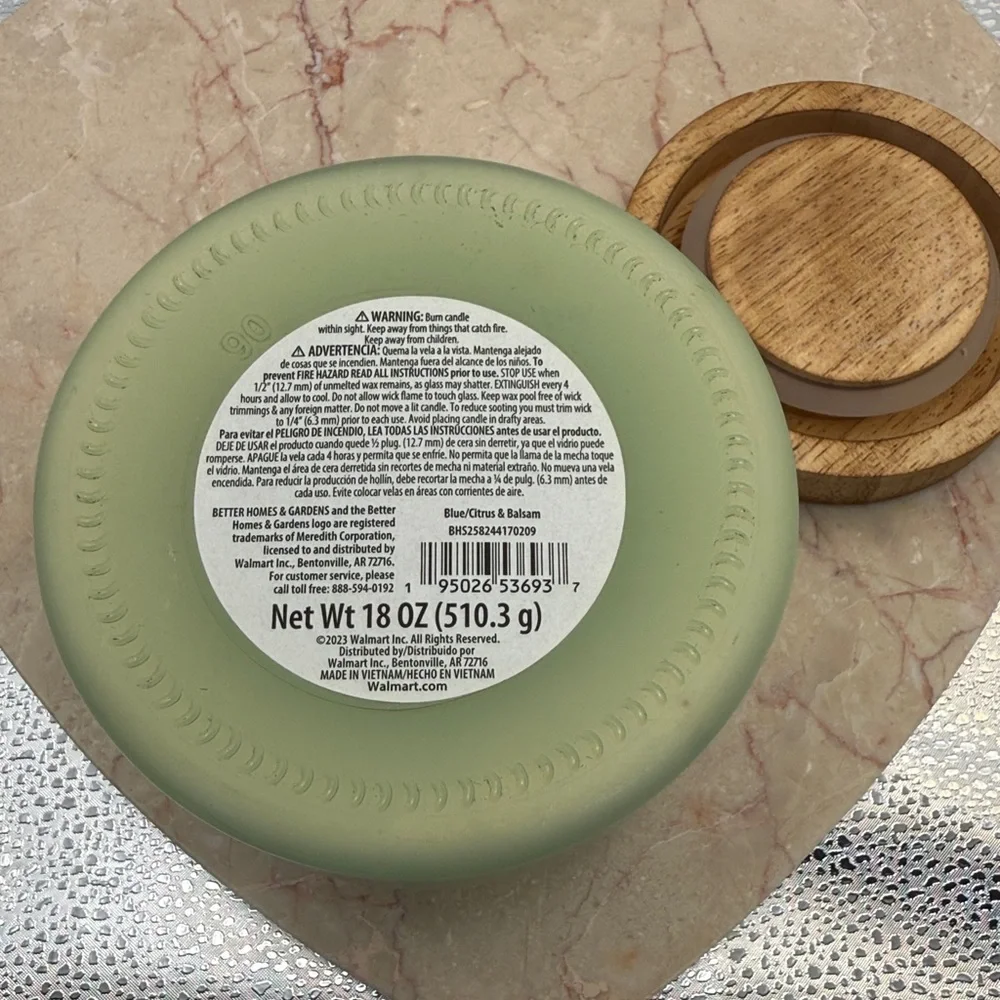 Better Homes And Gardens Citrus & Balsam Candle - Green and Brown